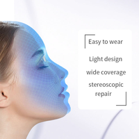 Masque LED pour le visage et le cou en gel de silicone, portable, compatible US/AU, pour la régénération de la peau, anti-inflammatoire, collagène