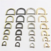 10mm métal alliage de Zinc or léger détachable réglable vis en forme de U sac matériel accessoires D anneaux connecter boucle pour sangle