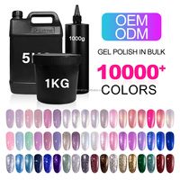 Vernis à ongles gel UV LED en vrac 1kg/5kg, OEM ODM, marque privée, gel soak-off pour salon de manucure, vente en gros de vernis à ongles gel