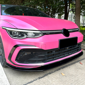 Kit de spoiler avant et lèvre de pare-chocs Amp-Z pour Volkswagen Golf Mk8 GTI R-Line 2020, texture fibre de carbone, finition mate, style tuning - Product Image 1
