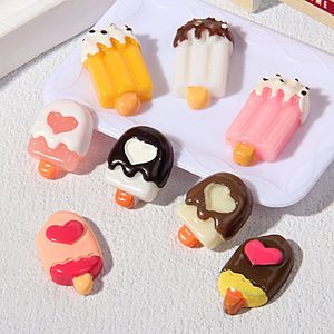Accessoires de bijoux en résine DIY en forme de cœur simulé, double couche, pour épingles à cheveux et boucles d'oreilles - Product Image 5