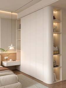 Grand meuble de chambre à coucher moderne et simple avec porte en bois massif Armoire de rangement Placard pour hôtel Salon Hall Utilisation - Product Image 5