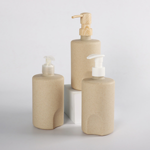 Wholesale eco-friendly 500ml 550ml special-shaped body wash lotion shower gel press bottle with biodegradable soap pump