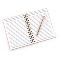 Carnet à spirales A4 pour étudiants, couverture rigide, avec intercalaires + Journal A5 à spirales avec stylo, ensemble cadeau, directement de l'usine