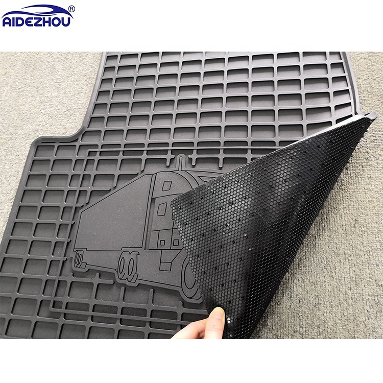 Floor Mats, Car Mats Lorry Mercedes Actros MP4, MP5 Non-Suspension Passenger Seat (Black/Red