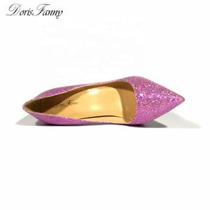 Wholesale Dropshipping Women's Purple Glitter Thin Heel Pointed Toe Slip-On Bridal <b>Shoes</b> Breathable Lightweight Autumn - Product Image 3