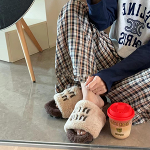 Chaussons d'extérieur pour femmes de haute qualité, en peluche, pour l'automne et l'hiver, en coton, à enfiler, pour femmes - Product Image 4