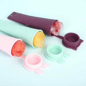 Moules à sucettes glacées en silicone - Fabricant de glaces réutilisable de qualité alimentaire avec couvercles anti-fuite, multi-usages pour yaourt glacé - Product Image 4