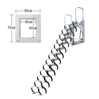Mini échelle télescopique électrique en alliage d'aluminium Loft Design moderne Escalier d'extension pliable portable pour une utilisation en appartement