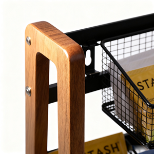 Organizer <span class=keywords><strong>da</strong></span> tè per bustine <span class=keywords><strong>da</strong></span> tè, <span class=keywords><strong>porta</strong></span> bustine <span class=keywords><strong>da</strong></span> tè con supporto in legno di Acacia e 6 cestini in metallo rimovibili per bustine di zucchero - Product Image 4