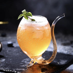 Verre à vin rouge créatif Mxmade <span class=keywords><strong>Vampire</strong></span>, verre résistant à la chaleur, résistant aux hautes températures, soufflé à la main, <span class=keywords><strong>paille</strong></span> transparente filtrée - Product Image 4