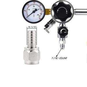 नया मसौदा उच्च दबाव दोहरी गेज बीयर शराब सोडा टैंक माउंट प्राथमिक CO2 नियामक के साथ सुरक्षा दबाव राहत वाल्व - Product Image 3