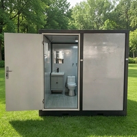 Toilettes préfabriquées portables en conteneur, équipées d'un lavabo, d'une douche, d'un WC, avec séparation humide/sèche, pour le camping et l'hébergement hôtelier