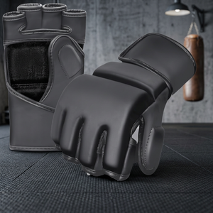 Guantes de MMA de Piel Sintética con Logotipo Personalizado, Económicos, de Medio Dedo, para Adultos y Niños, con Cierre en la Muñeca, para Entrenamiento - Product Image 3