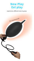 Vente en gros de gros plug anal gonflable en silicone, plug anal gonflable avec pompe pour hommes