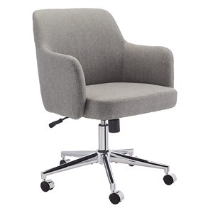 ALINUNU Chaise de bureau pivotante moderne en tissu, design tonneau, avec accoudoirs intégrés, vente en gros - Product Image 5