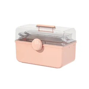 Profitable Large Capacity Storage Bins Multi-functional Storage box Plastic with Handles for Children's hair accessories