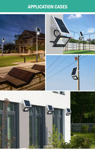 Đèn Led Phản Quang Năng Lượng Mặt Trời Chống Nước Từ Hoàng Hôn Đến Bình Minh 100W Đèn Pha Năng Lượng Mặt Trời Ngoài Trời - Product Image 4