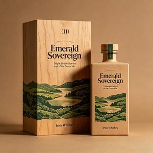 Boîte en carton à extrémités pliées, impression UV, pour stockage de whisky <span class=keywords><strong>irlandais</strong></span> premium, fabrication OEM/ODM professionnelle, vente en gros - Product Image 2