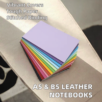 Haute qualité A5 imprimé cahier papier en cuir relié journal reliure thermique feuille de papier épais pour les réunions d'affaires utilisation scolaire
