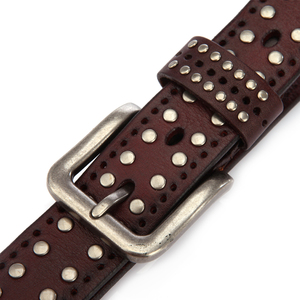 Cintura da <span class=keywords><strong>uomo</strong></span> in vera pelle con fibbia a perno stile punk gotico western cowboy, personalizzabile con logo, con rivetti, per jeans - Regalo <span class=keywords><strong>di</strong></span> <span class=keywords><strong>San</strong></span> <span class=keywords><strong>Valentino</strong></span> - Product Image 5