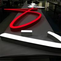 Lettres en relief 3D YIJIAO pour extérieur, lettres LED sans cadre, signalétique en métal fabriquée pour la publicité