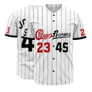 Customized Design Stitched Baseball Jersey Chicago 45 White Pinstripe 23 Embroidered Sports Jersey Men Unisex Baseball Jersey