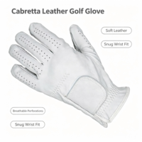 Gants de golf HAIYI en gros – Doux, durables, respirants, en microfibre et cuir PU, avec sangle de poignet réglable, doigts entiers, personnalisables en relief