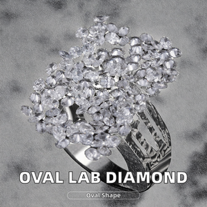 Joyería D'vins, Diamantes Cultivados en Laboratorio con Corte Ovalado de 2X3mm-5X7mm, Certificados por IGI, para Anillo de Compromiso - Product Image 2