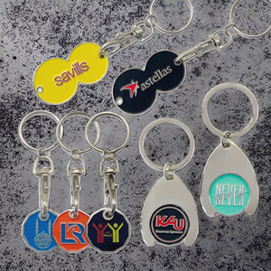 定制钥匙扣时尚防水金属工艺品压铸双面设计定制徽标软珐琅印刷吊坠手推车 - Product Image 3