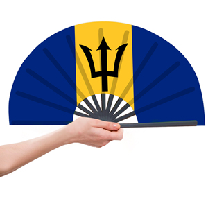 Abanicos Plegables de Bambú con la Bandera de Barbados al por Mayor, Abanico de Mano para Carnaval, Boda, Festival, Fiesta, Agencia de Viajes - Product Image 4