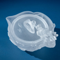 Pot de rangement en cristal de luxe avec couvercle, relief 3D sculpté, dragon chinois, décoration artistique orientale, cadeau