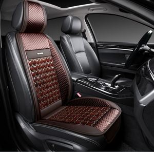 Coussin de siège de voiture en cuir et perles de bois pour Audi A4/Q3, compatible airbag, style sport, couleurs personnalisables, universel - Product Image 2