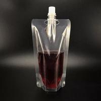 Sac liquide biodégradable à bec verseur réutilisable / Pochette à bec verseur de 250 ml / Pochette à eau transparente à fond plat