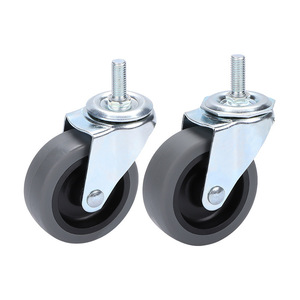 Tpr Swivel <b>Caster</b> 3 Inch Ball Bearing Industrial Furniture <b>Wheels</b> Gray Durable - Product Image 4