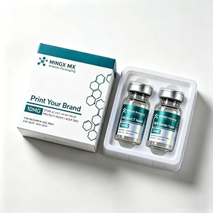 Etichette per Bottiglie di Peptidi con Marchio Privato, 5ml 10ml, Opache Laminate con Scatola Stile Libro e Inserto Fustellato - Product Image 2