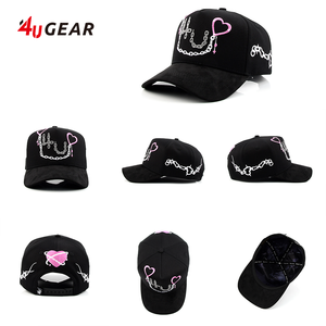 4ugear gorra tùy chỉnh thêu logo 5 Bảng điều chỉnh 4U da lộn Mũ bóng chày mũ cong vành sang trọng Snapback Thể Thao Mũ bóng chày cho người đàn ông - Product Image 2