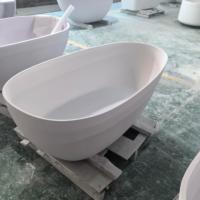 Vente directe usine – Baignoires autoportantes en pierre artificielle, style nordique minimaliste, personnalisables, fonction de trempage portable, pour usage hôtelier