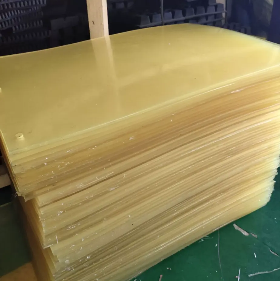 Placa de almofada de plástico PU de borracha para máquinas de mineração, folha de poliuretano transparente resistente ao desgaste com corte personalizado de alta elasticidade