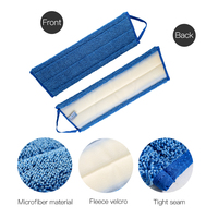 Vente en gros de serpillères en microfibre torsadées trapézoïdales réutilisables personnalisées, lavables, séchage rapide, serpillère plate, chiffon de nettoyage pour le sol