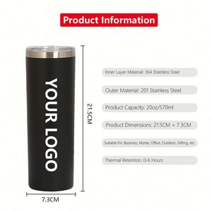 Mug à café personnalisé avec logo 16 oz pour boissons et thé, bouteille d'eau de transport, mug de voyage ultra léger, gobelet isotherme en métal - Product Image 2