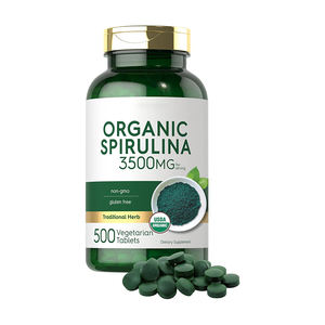 Fabrika doğrudan organik <span class=keywords><strong>Spirulina</strong></span> Chlorella tozu özelleştirilmiş tabletler özel etiket OEM toplu tedarik gıda sınıfı davul ambalaj - Product Image 2