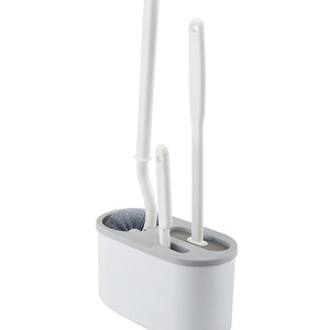 Toilet Brush Set Wall Mounted Plastic <b>Silicone</b> Bristles Bathroom Cleaning <b>Tool</b> For Toilet - Product Image 4