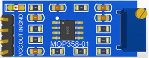 โมดูลออปแอมป์ LM358 5V 12V บอร์ดขยายสัญญาณปรับได้พร้อมโพเทนชิโอมิเตอร์สำหรับปรับสภาพสัญญาณ เซ็นเซอร์ โปรเจกต์ Arduino - Product Image 2