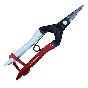 Tijeras Multiusos SONO J57, Hoja de Acero con Alto Contenido de Carbono, Mango Suave Rojo y Blanco, Borde Liso, Herramienta de Corte para Bricolaje - Product Image 1
