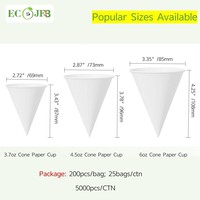 Gobelets en papier jetables 4,5 oz pour crème glacée, glace pilée, slushie, desserts, pour les boutiques de crème glacée et les fêtes