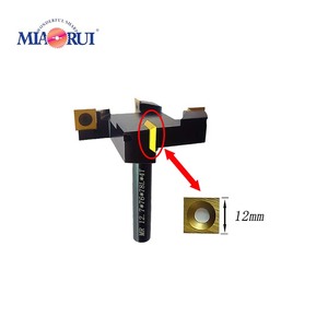Miaorui 12,7*76 * 78L * 4T Hot Sales T-Schlitz Gold CNC-Schlitz fräser mit gerader Kante Holz-Stemm fräser - Product Image 3