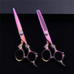 Ciseaux à cheveux Moon Dance 62 mm en acier inoxydable 440C, lame tranchante, manche long, ciseaux de coiffure professionnels, manche irrégulier - Product Image 3