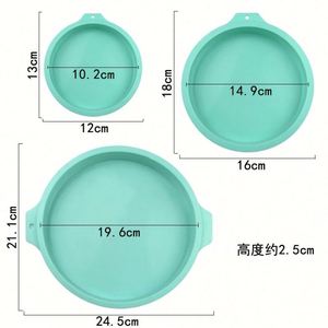 Lot de 3 moules ronds de 4/6/8 pouces pour base de gâteau, en silicone sans BPA, OEM/ODM - Product Image 2