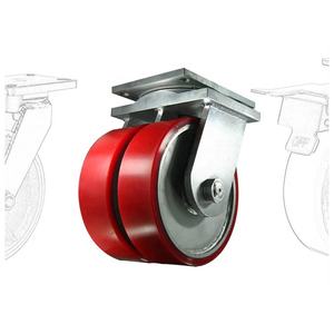 Preço de fábrica 1 para 3 ton ton heavy duty pu roda gêmea 10 industrial rodízio da roda dupla - Product Image 1